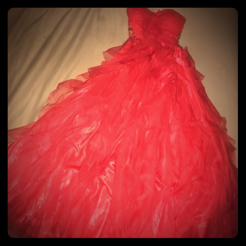 Pink/coral evening dress!